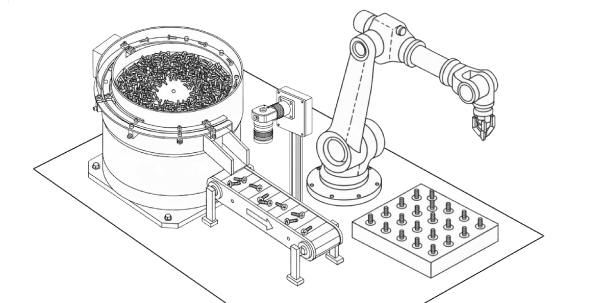 バラバラ列から部品供給タイプL構成例画像