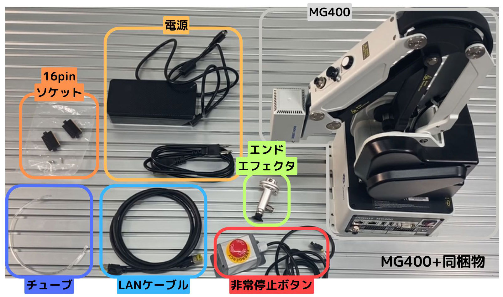 MG400本体と同梱物